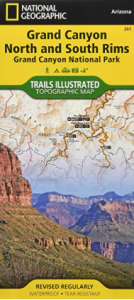 hiking trails in the grand canyon - map