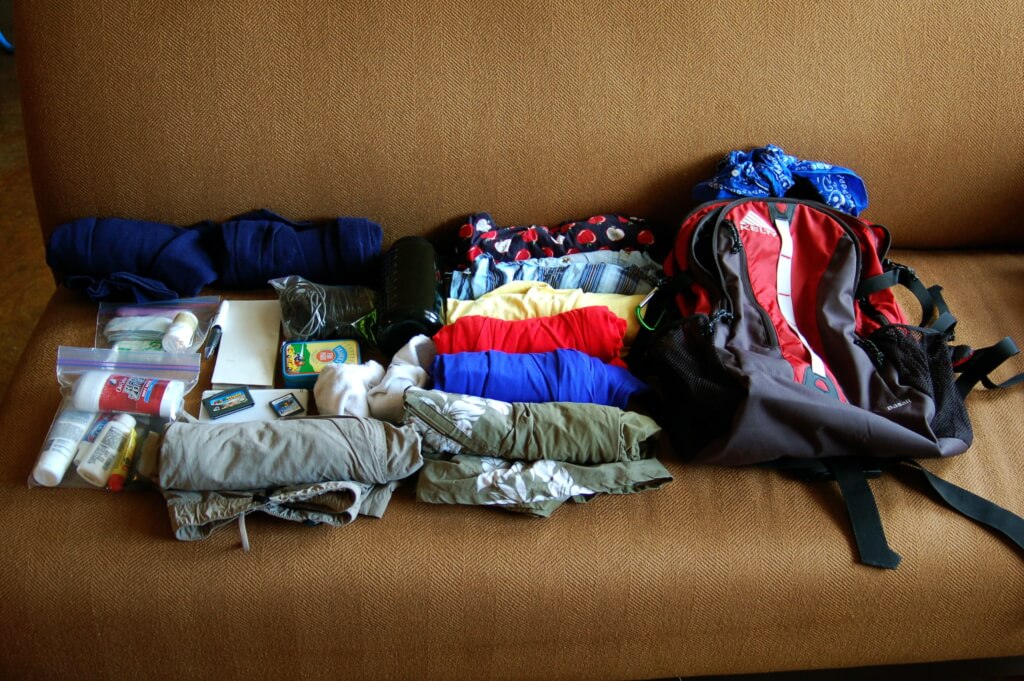 5 Backpack Packing Tips - fill extra space with compressible items