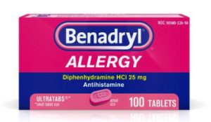 backpacking first aid kit list - antihistamine