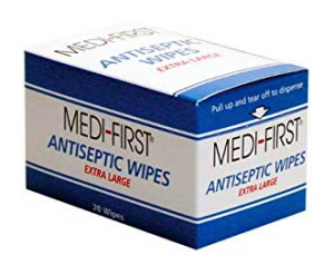 backpacking first aid kit list - antiseptic wipes