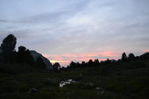hiking the ruby mountains - Sunset at West End of Favre Lake