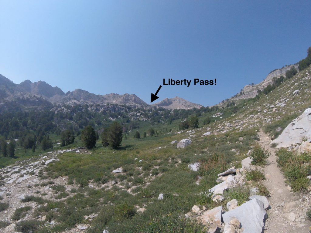 hiking in the ruby mountains - liberty pass from ruby crest trail in Lamoille Canyon