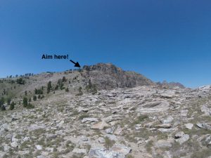 hiking the ruby mountains - view of ridgeline from goat pass