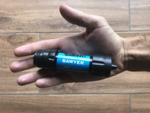 Sawyer Gravity Water Filtration System - Filter in Hand
