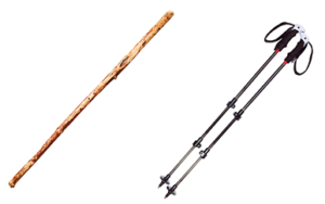 hiking pole tips - poles vs staff