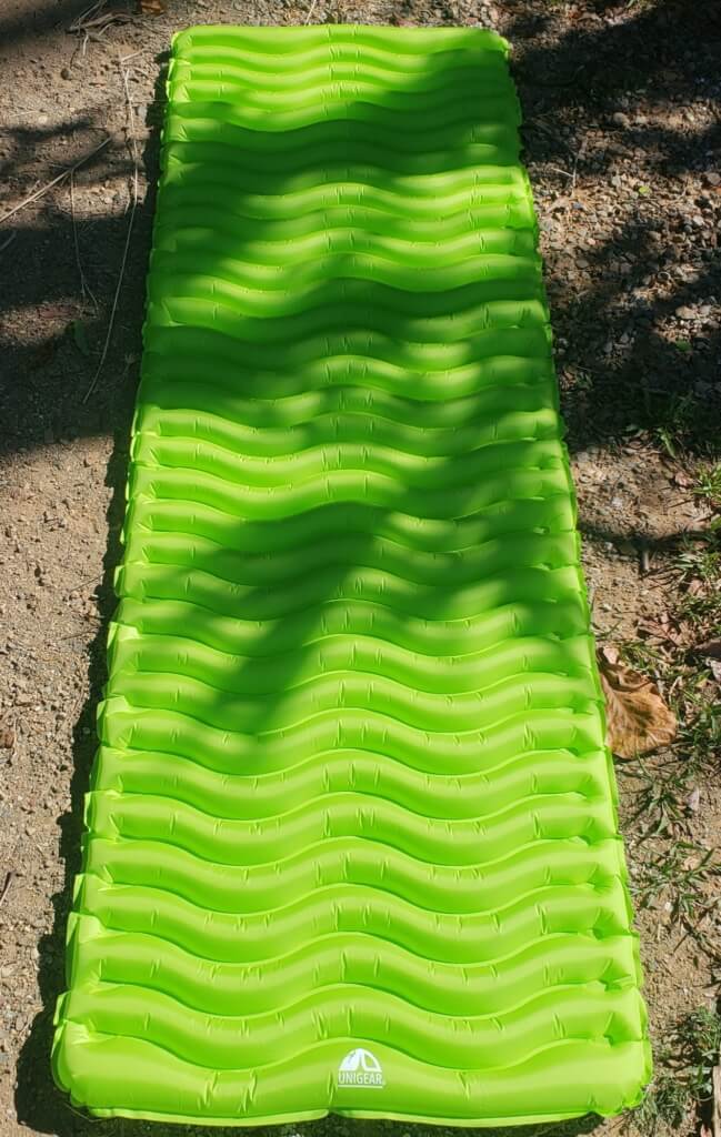 Unigear sleeping pad review - sleeping pad inflated