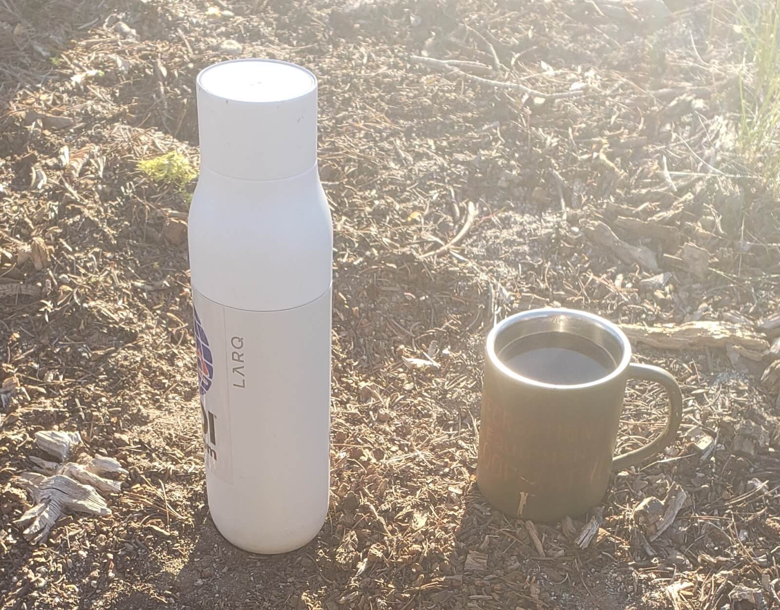 Larq Self Cleaning Water Bottle – in action backpacking | The Backpack ...