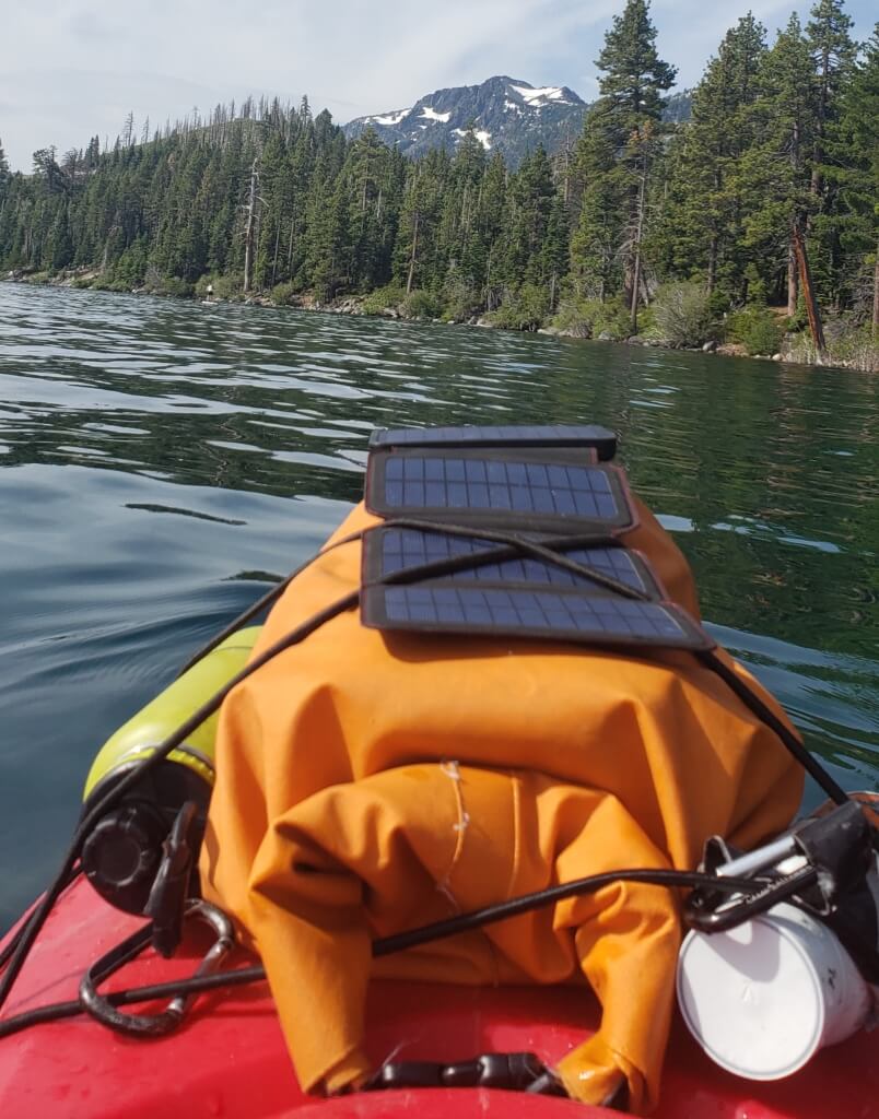 Larq Self Cleaning Water Bottle - in action on kayak