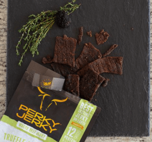 perky jerky best tasting jerky on earth - truffle and thyme wagyu beef jerky
