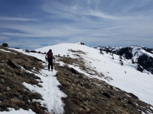 School of Stone - skiing above Ward Canyon