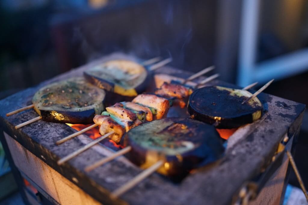 10 Healthy Camping Food Recipes - camp skewers PC Jessie Beck via Unsplash