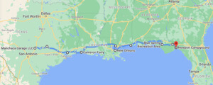 texas to florida road trip route