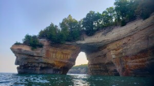 hiking upstate new york Rock Arch on Lake Superior in Pictured Rocks National Lakeshore