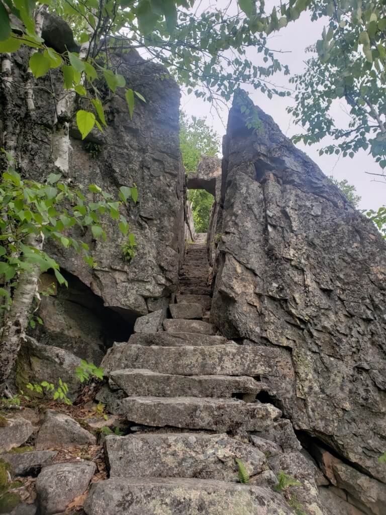 Stairs to Mordor on a Hike in Acadia