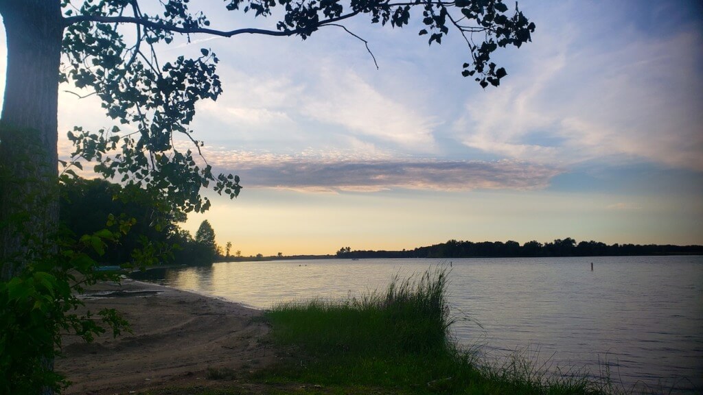 Sunset at Waterloo Recreation Area in Michigan