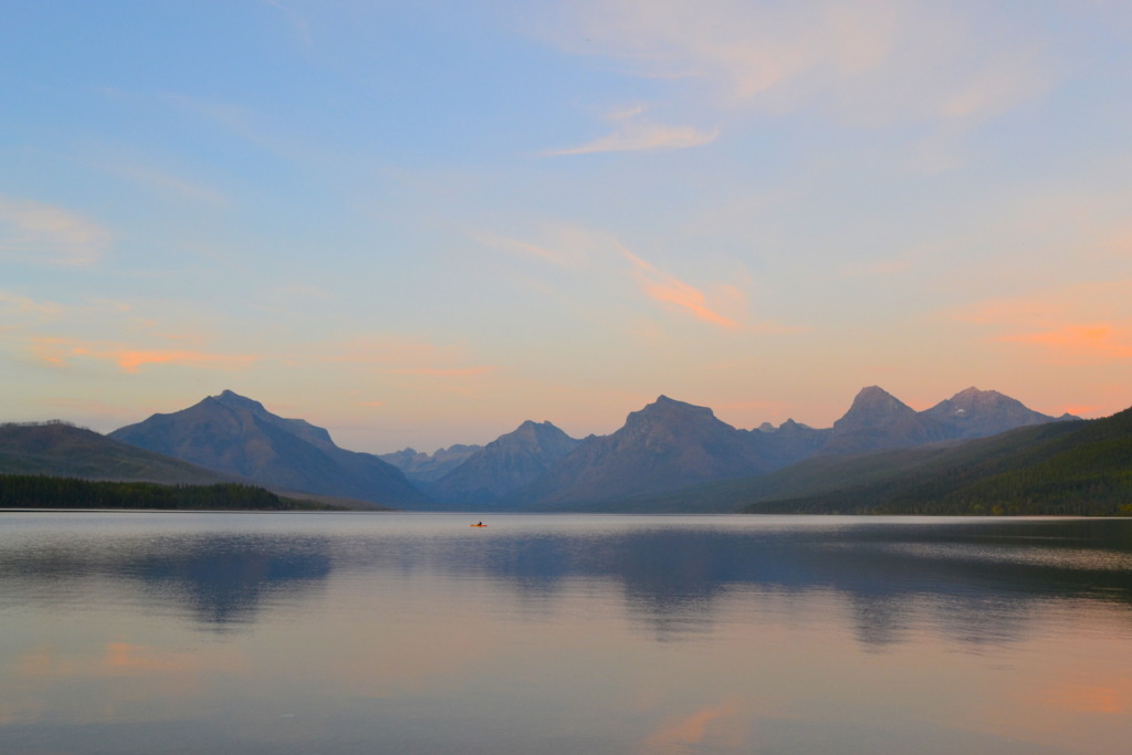 Lone Kayaker on Lake McDonald