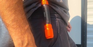 belt hold blackfire rechargeable waterproof flashlight