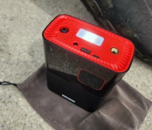 Light on top of portable air compressor