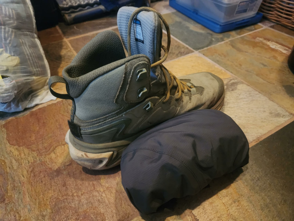 Example of Tushar rain jacket packed size