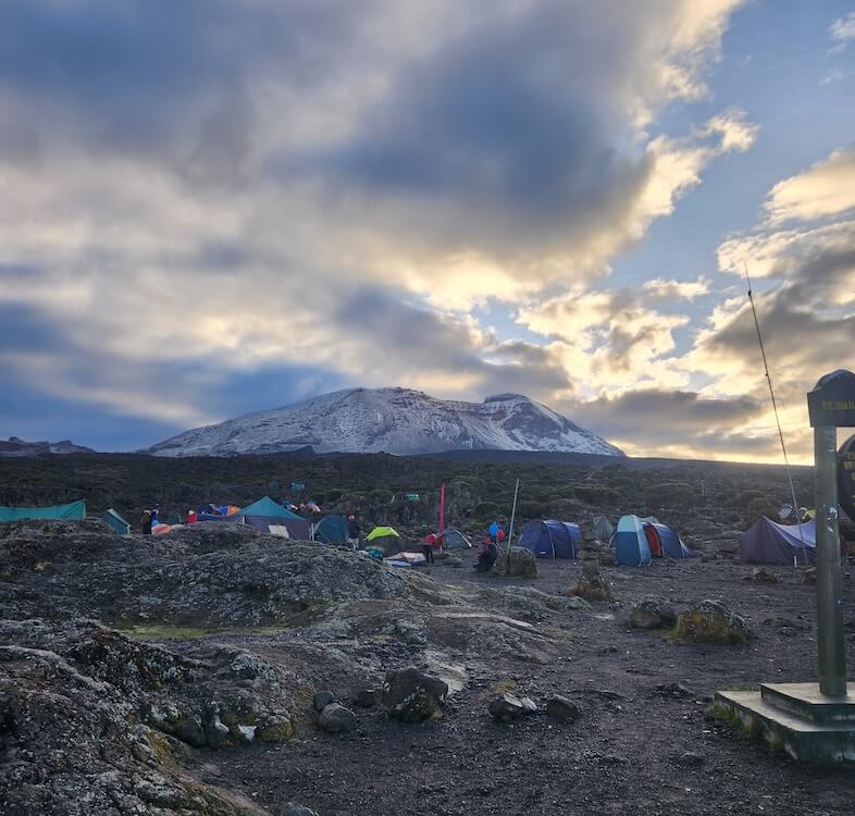 Sunrise views of Uhuru Peak