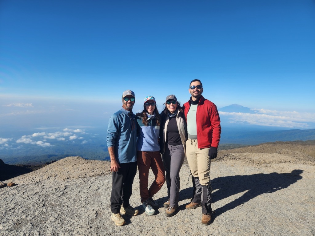 People standing on trail on Mount Kilimanjaro for HOKA Kaha 3 GTX review