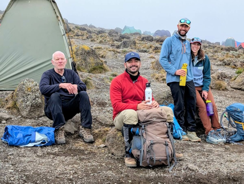 Iconic group of hikers on Kilimanjaro trip