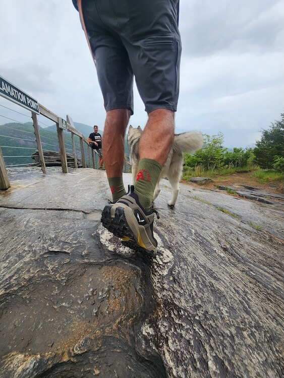 Pomoca outsole on Salewa Pedroc 2 hiking shoes